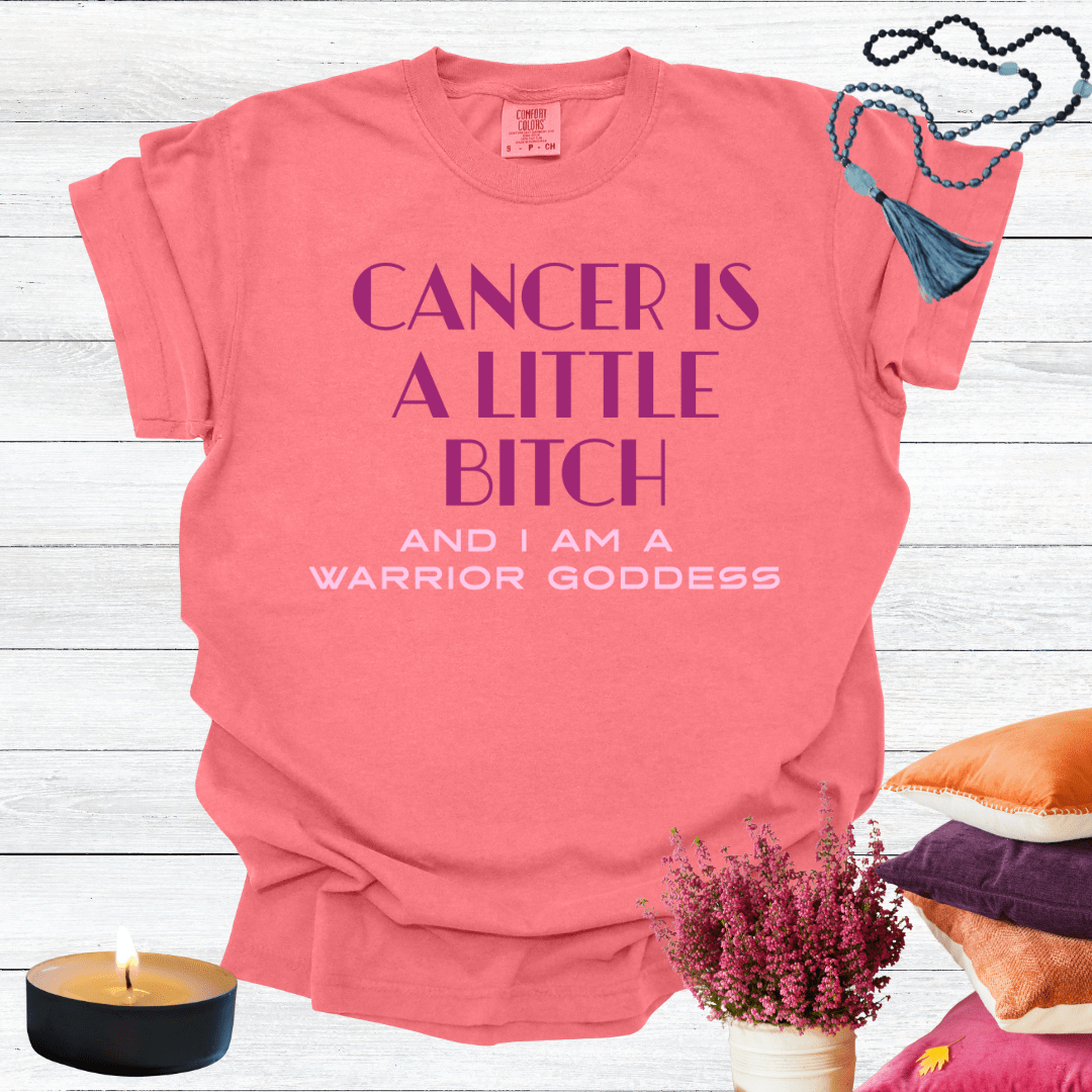 Cancer is a Little Bitch and I Am a Warrior Goddess T-shirt