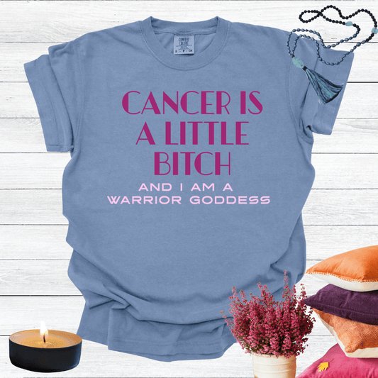 Cancer is a Little Bitch and I Am a Warrior Goddess T-shirt