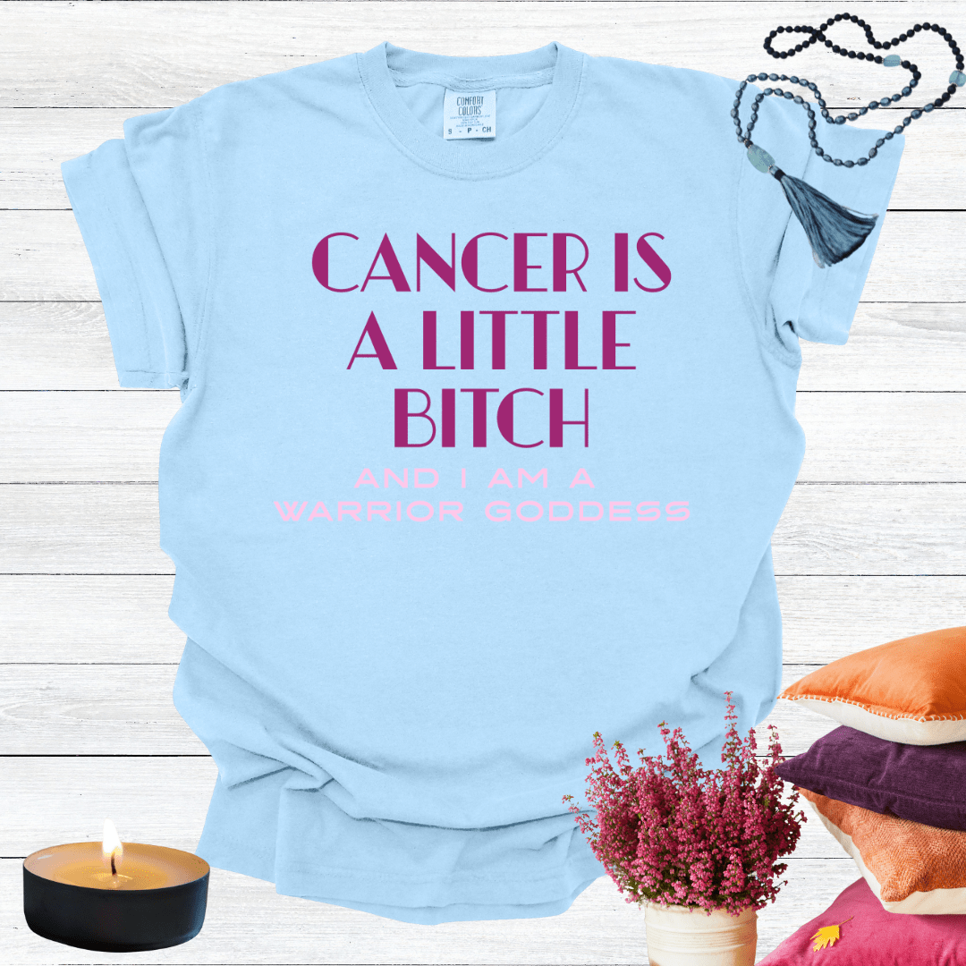 Cancer is a Little Bitch and I Am a Warrior Goddess T-shirt