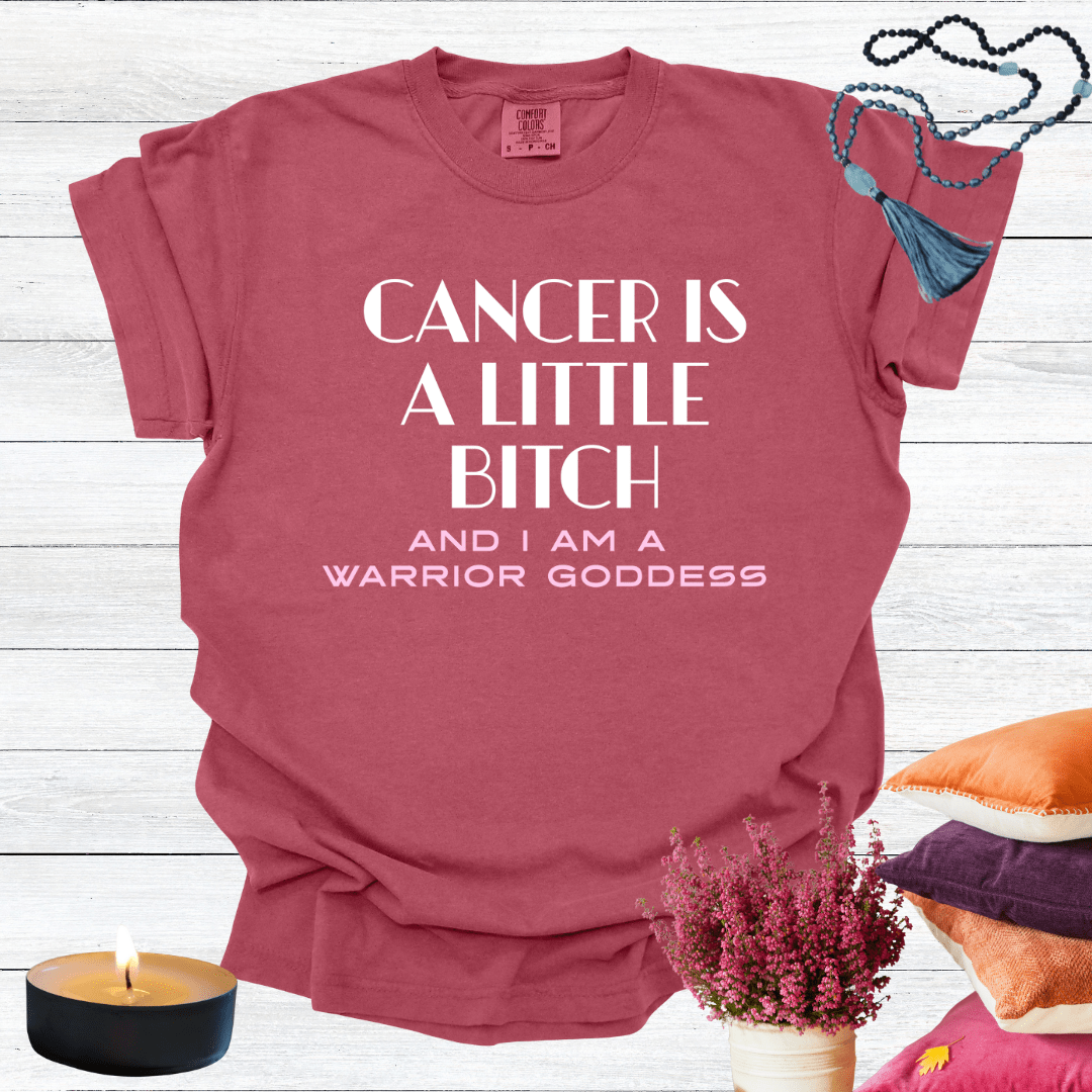 Cancer is a Little Bitch and I Am a Warrior Goddess T-shirt