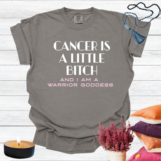 Cancer is a Little Bitch and I Am a Warrior Goddess T-shirt