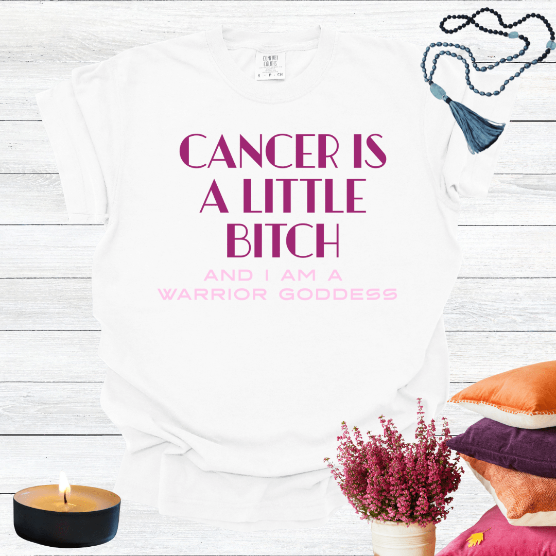 Cancer is a Little Bitch and I Am a Warrior Goddess T-shirt